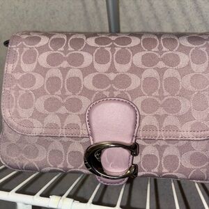 Coach Pale Purple Signature Denim Tabby